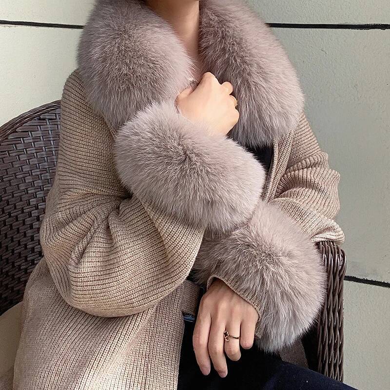 100% Real Fox Fur Collar Winte - огляд і ціна Winter Clothing Pk