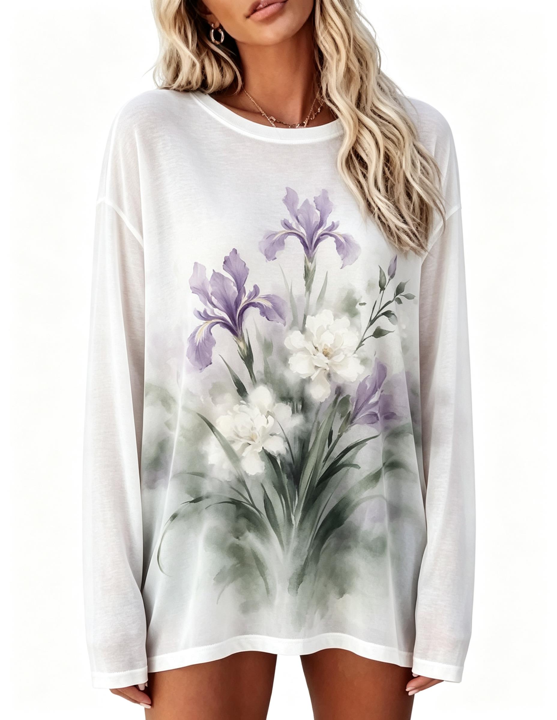 Women Long Sleeve T‑Shirt Vint - огляд і ціна Winter Clothing For Women