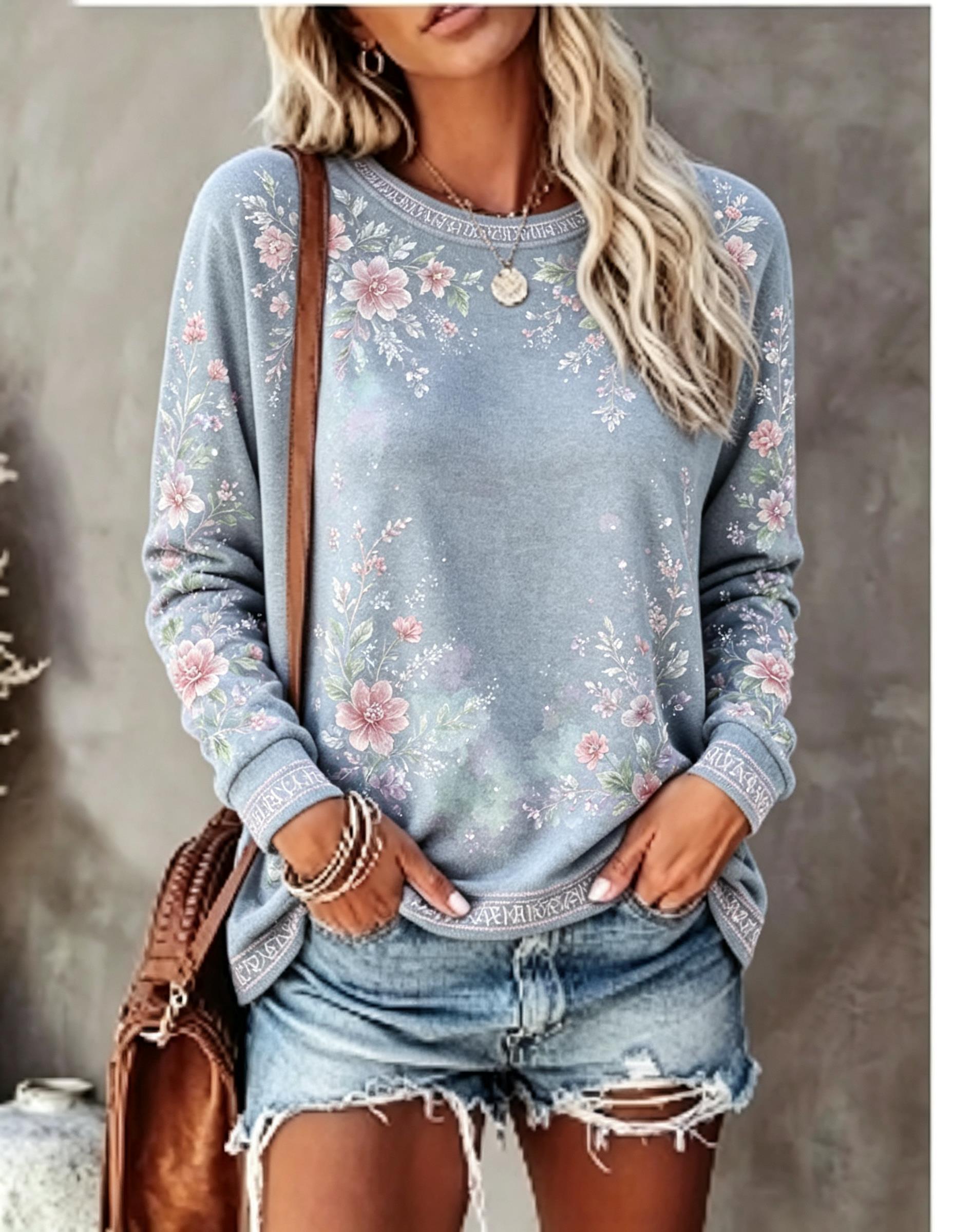 Women Crew Neck Long Sleeve T‑ - огляд і ціна Winter Clothing For Women