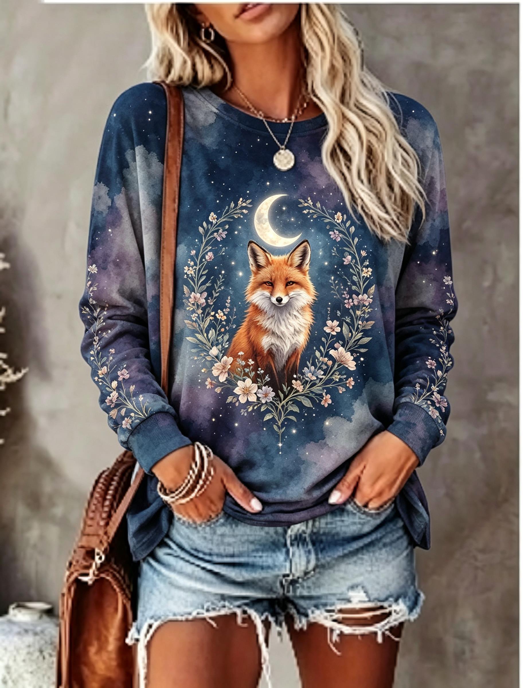 Women Long Sleeve T Shirt Howl - огляд і ціна Winter Clothing For Women